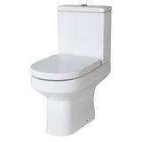 Nuie Harmony 380mm Semi Flush-to-Wall Toilet Pan & Cistern – White, photo 2