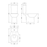 Nuie Provost Short Projection Close Coupled Toilet – White, photo 3