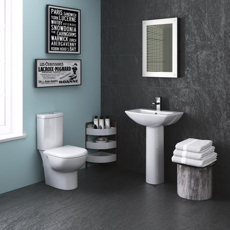 Nuie Provost Short Projection Close Coupled Toilet – White