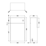 Nuie Classique 500mm Floor Standing WC Unit, photo 6