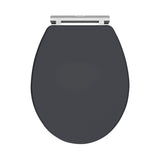 Nuie Classique Round Wooden Soft Close Traditional Toilet Seat With Quick Release Hinge – Soft Black, Satin White, Satin Grey or Satin Green, photo 2