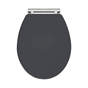 Nuie Classique Round Wooden Soft Close Traditional Toilet Seat With Quick Release Hinge – Soft Black, Satin White, Satin Grey or Satin Green, photo 2