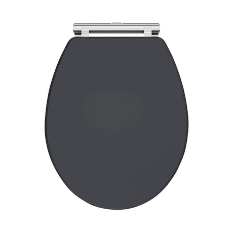 Nuie Classique Round Wooden Soft Close Traditional Toilet Seat With Quick Release Hinge – Soft Black, Satin White, Satin Grey or Satin Green, photo 2