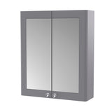 Nuie Classique 600mm 2 Door Wall Hung Mirror Cabinet, photo 4