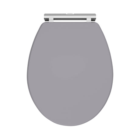 Nuie Classique Round Wooden Soft Close Traditional Toilet Seat With Quick Release Hinge – Soft Black, Satin White, Satin Grey or Satin Green, photo 4