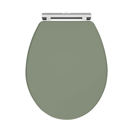 Nuie Classique Round Wooden Soft Close Traditional Toilet Seat With Quick Release Hinge – Soft Black, Satin White, Satin Grey or Satin Green, photo 5