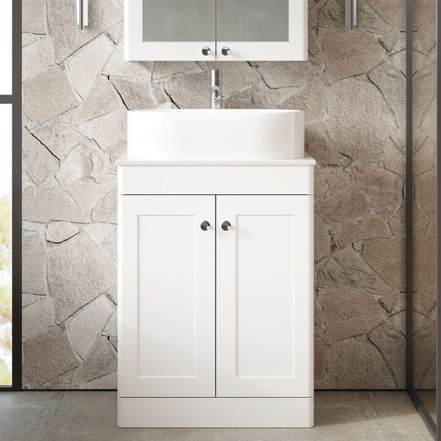 Nuie Classique 2 Door Floor Standing Vanity Unit With Worktop – 600mm & 800mm