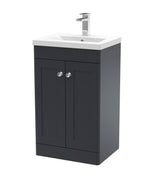 Nuie Classique 2 Door Floor Standing Vanity Unit With Basin – 500mm, 600mm & 800mm, photo 3