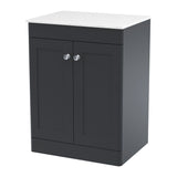 Nuie Classique 2 Door Floor Standing Vanity Unit With Worktop – 600mm & 800mm, photo 3