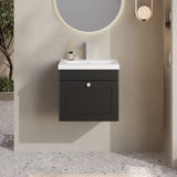 Nuie Classique 1 Drawer Wall Hung Vanity Unit With Basin – 500mm, 600mm & 800mm