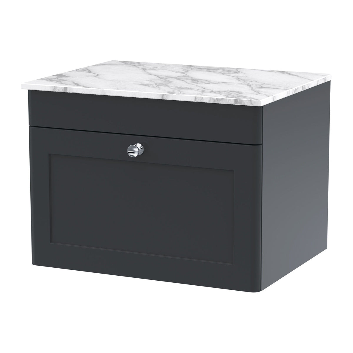 Nuie Classique 1 Drawer Wall Hung Vanity Unit With Worktop – 600mm & 800mm, photo 6