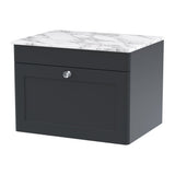 Nuie Classique 1 Drawer Wall Hung Vanity Unit With Worktop – 600mm & 800mm, photo 6