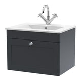 Nuie Classique 1 Drawer Wall Hung Vanity Unit With Basin – 500mm, 600mm & 800mm, photo 6