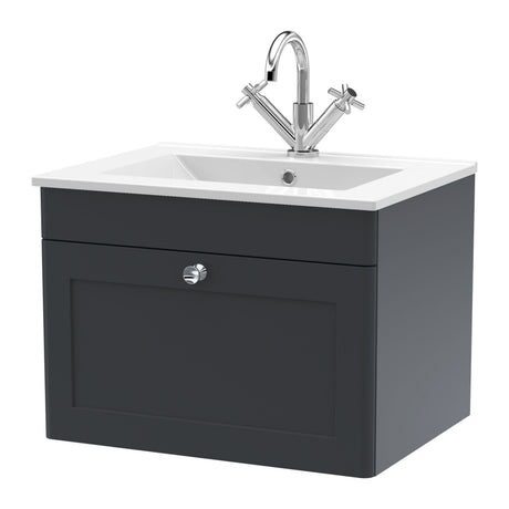 Nuie Classique 1 Drawer Wall Hung Vanity Unit With Basin – 500mm, 600mm & 800mm, photo 6