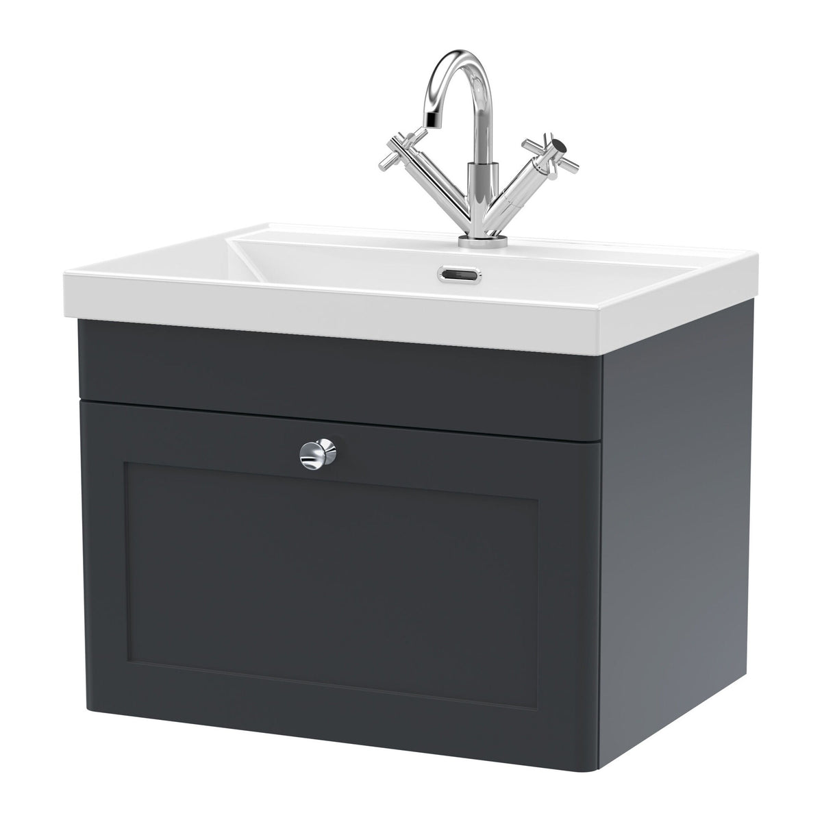 Nuie Classique 1 Drawer Wall Hung Vanity Unit With Basin – 500mm, 600mm & 800mm, photo 9