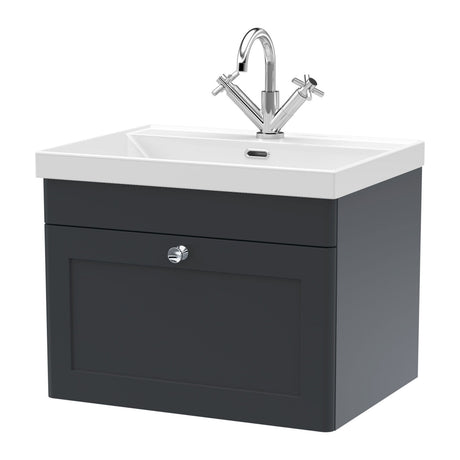 Nuie Classique 1 Drawer Wall Hung Vanity Unit With Basin – 500mm, 600mm & 800mm, photo 9