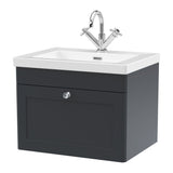 Nuie Classique 1 Drawer Wall Hung Vanity Unit With Basin – 500mm, 600mm & 800mm, photo 11