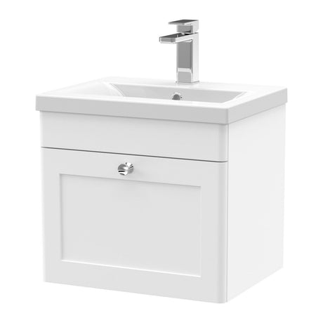 Nuie Classique 1 Drawer Wall Hung Vanity Unit With Basin – 500mm, 600mm & 800mm, photo 3