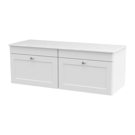 Nuie Classique 1200mm 2 Drawer Wall Hung Vanity Unit With Worktop, photo 3