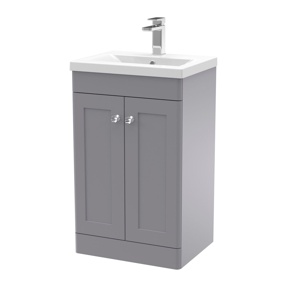 Nuie Classique 2 Door Floor Standing Vanity Unit With Basin – 500mm, 600mm & 800mm, photo 4