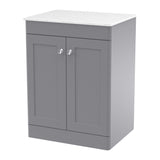 Nuie Classique 2 Door Floor Standing Vanity Unit With Worktop – 600mm & 800mm, photo 4