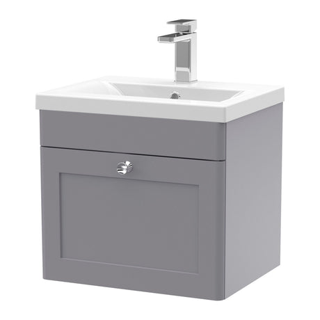 Nuie Classique 1 Drawer Wall Hung Vanity Unit With Basin – 500mm, 600mm & 800mm, photo 4