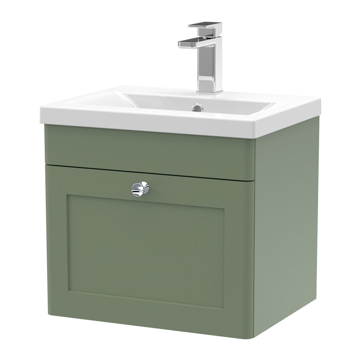 Nuie Classique 1 Drawer Wall Hung Vanity Unit With Basin – 500mm, 600mm & 800mm, photo 5