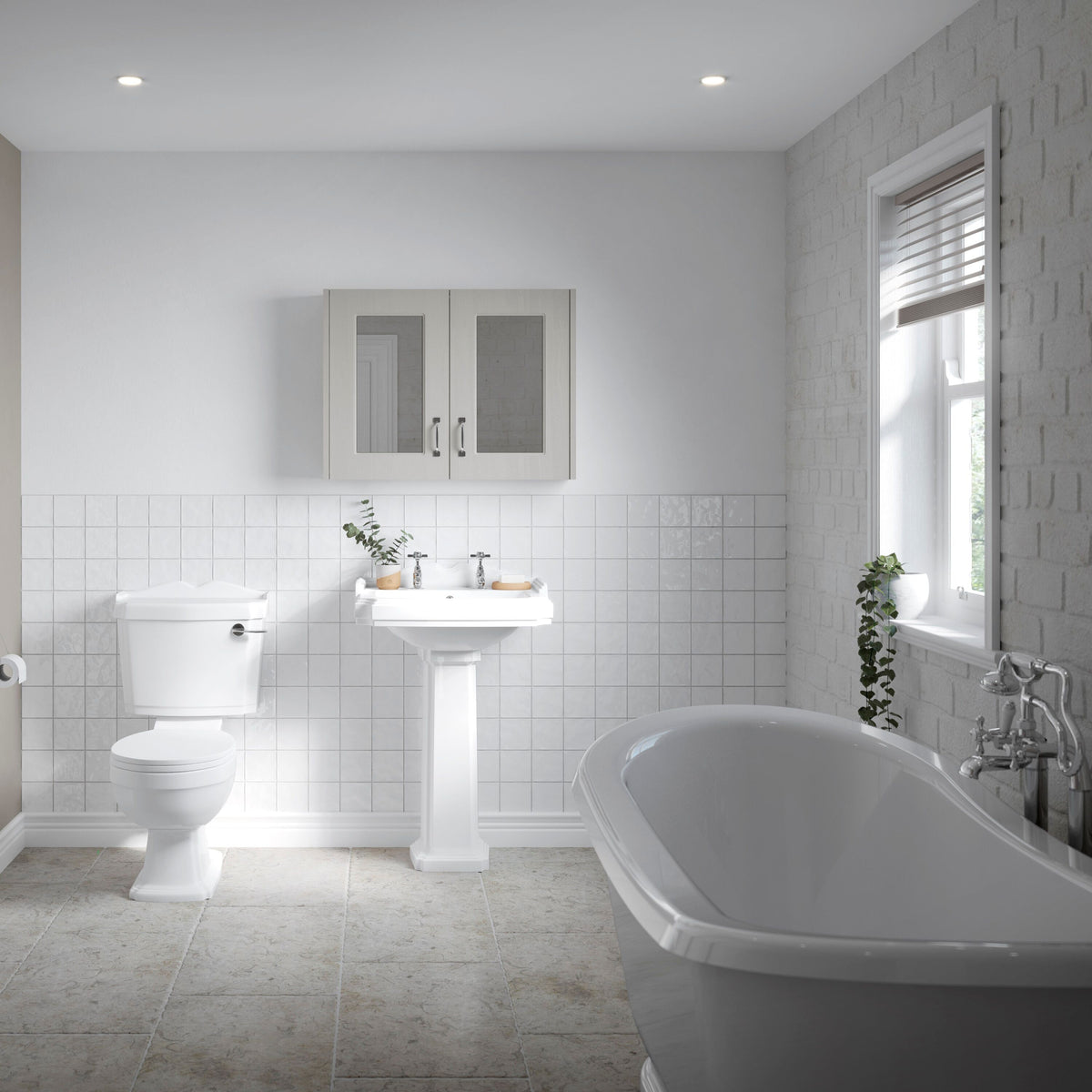 Nuie Legend Traditional Close Coupled Toilet – White, photo 4