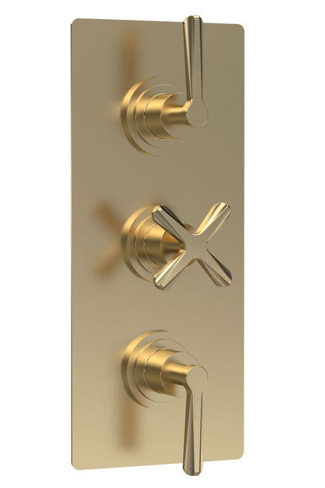 Nuie Aztec Concealed Triple Thermostatic Shower Valve – Chrome, Matt Black or Brushed Brass, photo 3