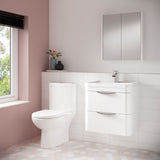 Nuie Lawton Close Coupled Toilet – White