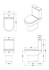 Nuie Isla Compact Rimless Pan & Cistern – White, photo 3