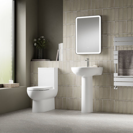 Nuie Isla Compact Rimless Pan & Cistern – White