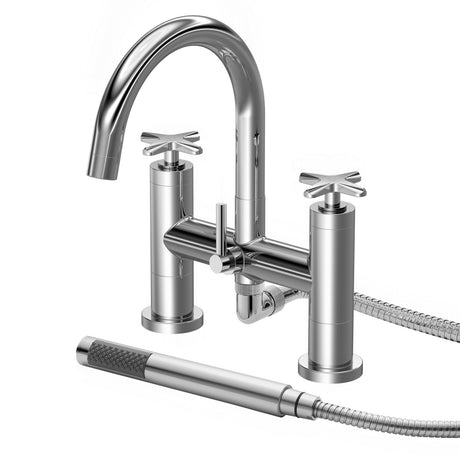 Nuie Aztec Deck Mounted Bath Shower Mixer – Chrome, photo 2