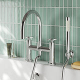 Nuie Aztec Deck Mounted Bath Shower Mixer – Chrome