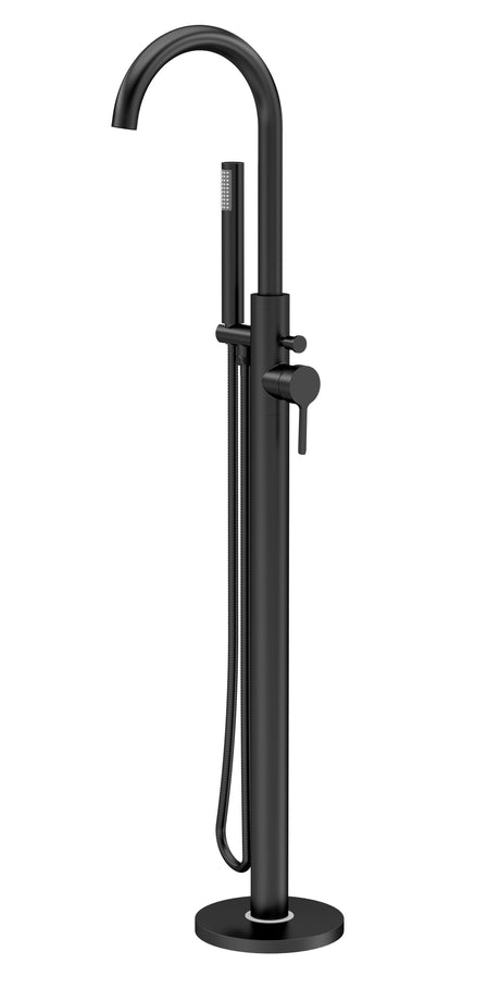 Nuie Aztec Floorstanding Bath Shower Mixer – Chrome, Matt Black or Brushed Brass, photo 3