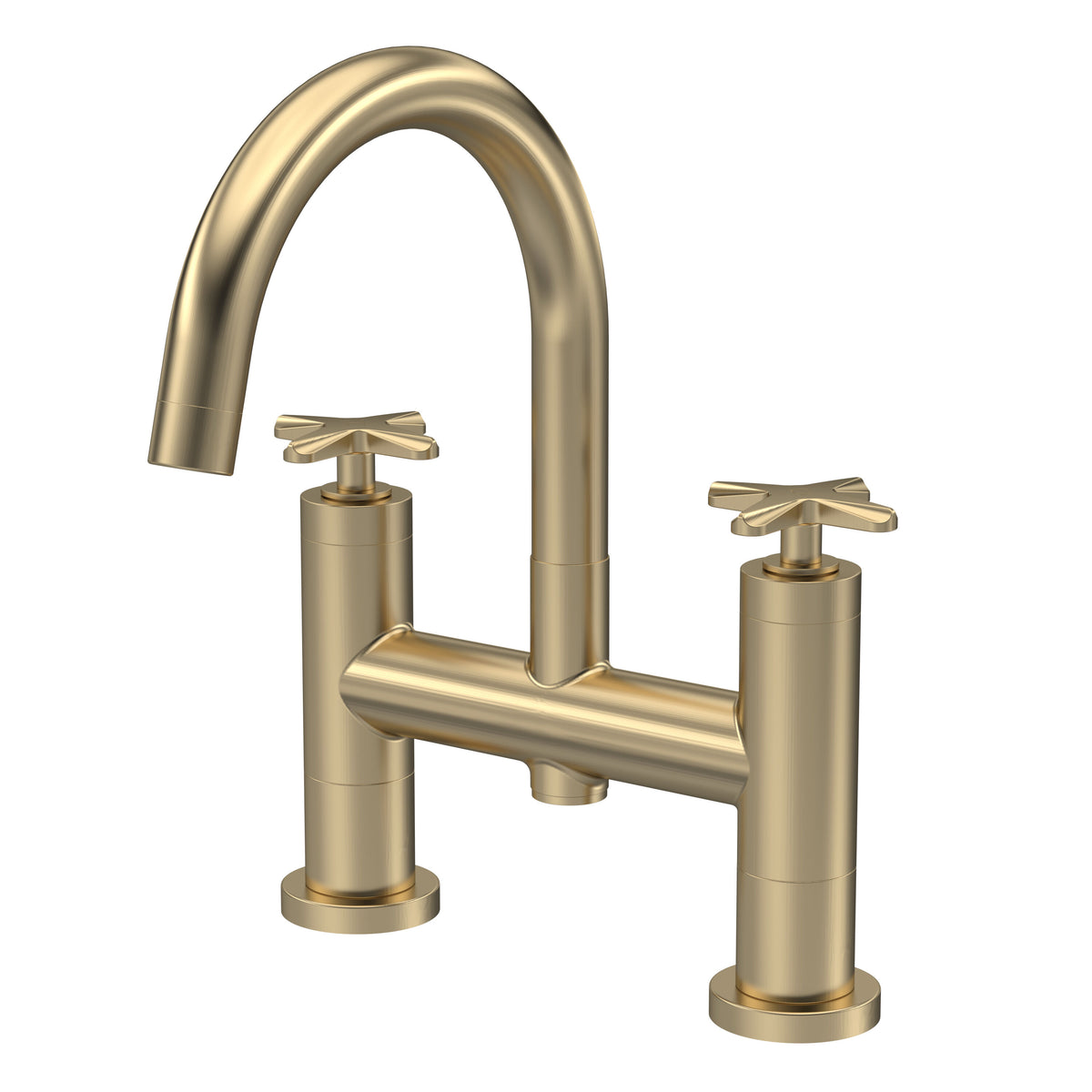 Nuie Aztec Deck Mounted Bath Filler – Chrome, Matt Black or Brushed Brass, photo 4