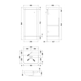 Nuie Core 400mm 1 Door Floor Standing Vanity Unit With Basin, photo 6