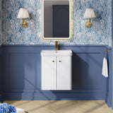 Nuie Core 2 Door Wall Hung Vanity Unit With Basin – 500mm & 600mm
