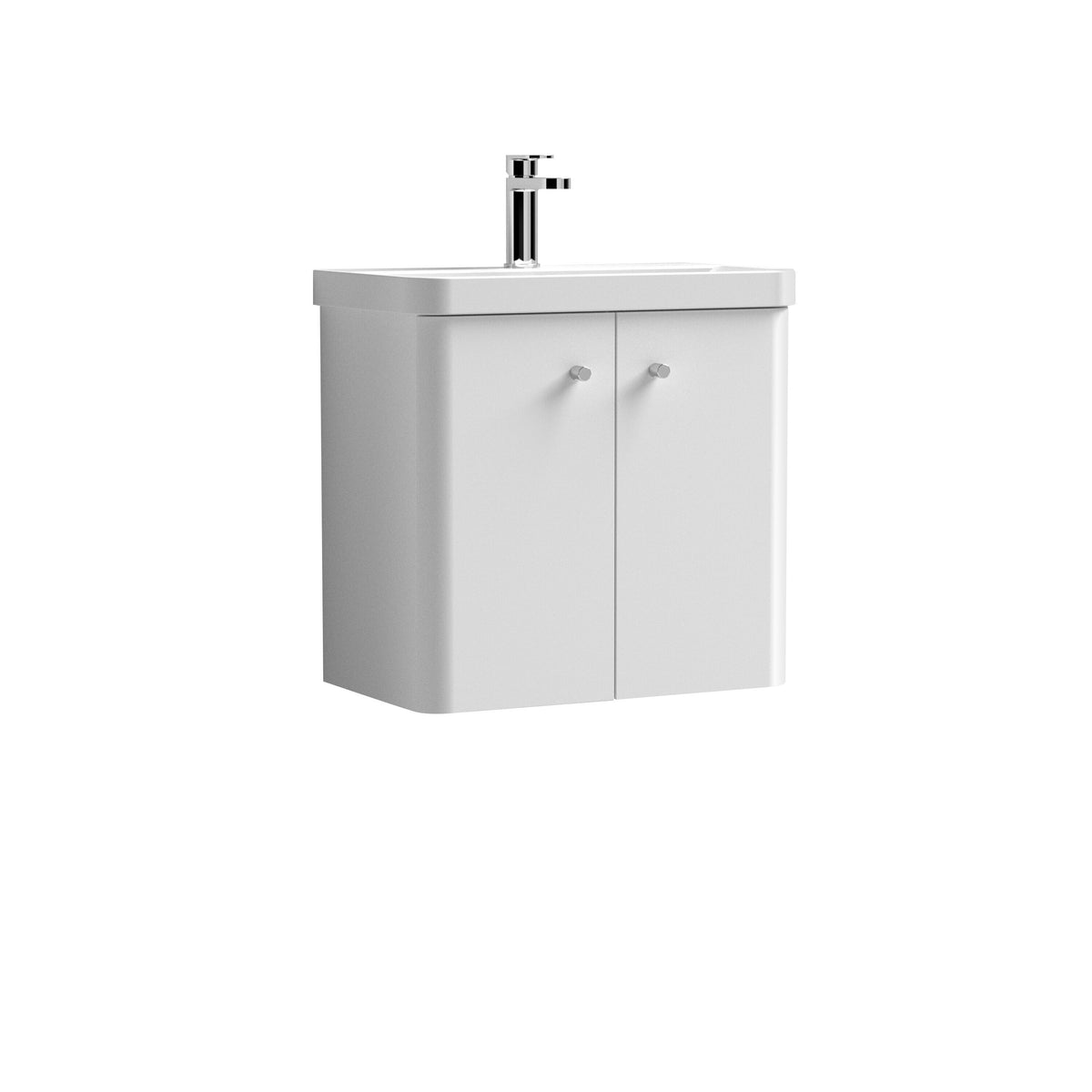 Nuie Core 2 Door Wall Hung Vanity Unit With Basin – 500mm & 600mm, photo 2