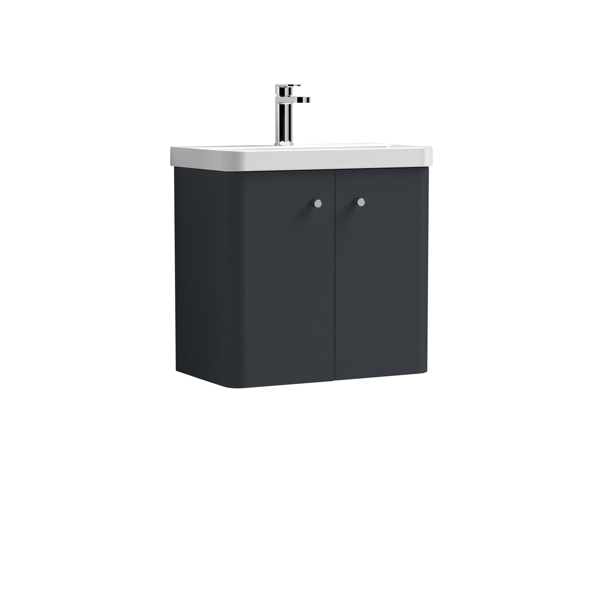 Nuie Core 2 Door Wall Hung Vanity Unit With Basin – 500mm & 600mm, photo 3