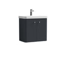 Nuie Core 2 Door Wall Hung Vanity Unit With Basin – 500mm & 600mm, photo 3