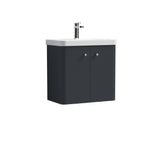 Nuie Core 2 Door Wall Hung Vanity Unit With Basin – 500mm & 600mm, photo 3