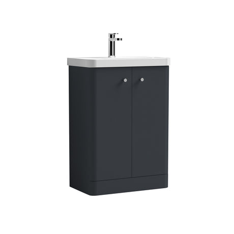 Nuie Core 2 Door Floor Standing Vanity Unit With Basin – 500mm & 600mm, photo 3
