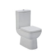 Nuie Ambrose Short Projection Semi Flush to Wall Close Coupled Toilet Pan – White, photo 2