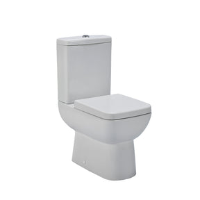 Nuie Ambrose Short Projection Semi Flush to Wall Close Coupled Toilet Pan – White, photo 2