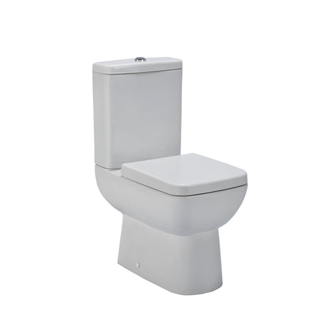 Nuie Ambrose Short Projection Semi Flush to Wall Close Coupled Toilet Pan – White, photo 2