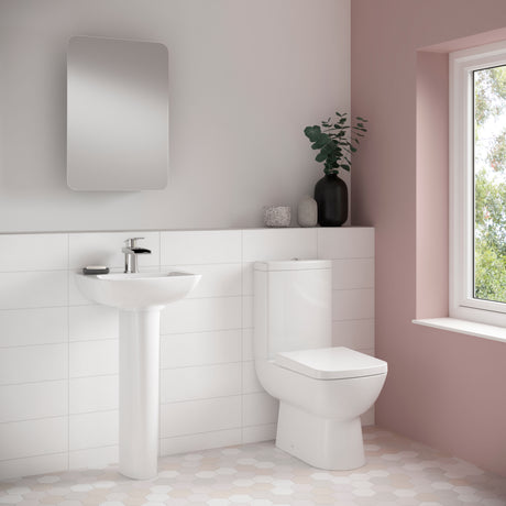 Nuie Ambrose 1 Tap Hole Ceramic Basin & Pedestal – 450mm & 500mm