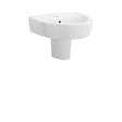 Nuie Provost 1 Tap Hole Ceramic Basin & Semi Pedestal – 420mm & 520mm