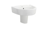 Nuie Provost 1 Tap Hole Ceramic Basin & Semi Pedestal – 420mm & 520mm