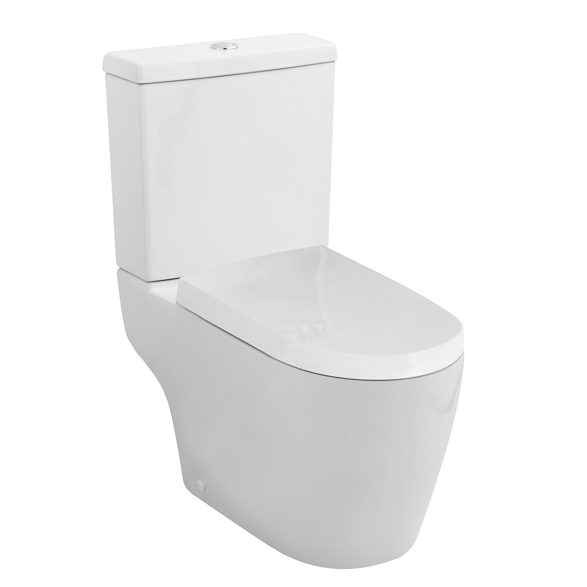 Nuie Provost Semi Flush to Wall Close Coupled Toilet Pan – White, photo 2